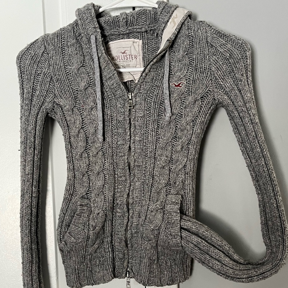Vintage Hollister Heather Gray Knit Sweater